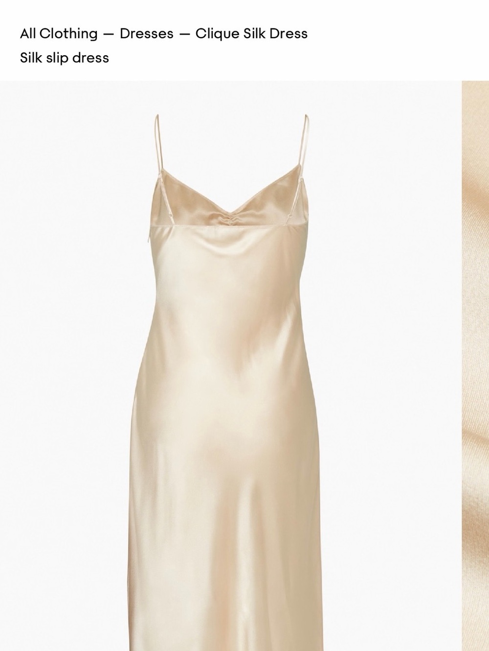 Sunday Best Champagne Satin Slip Dress